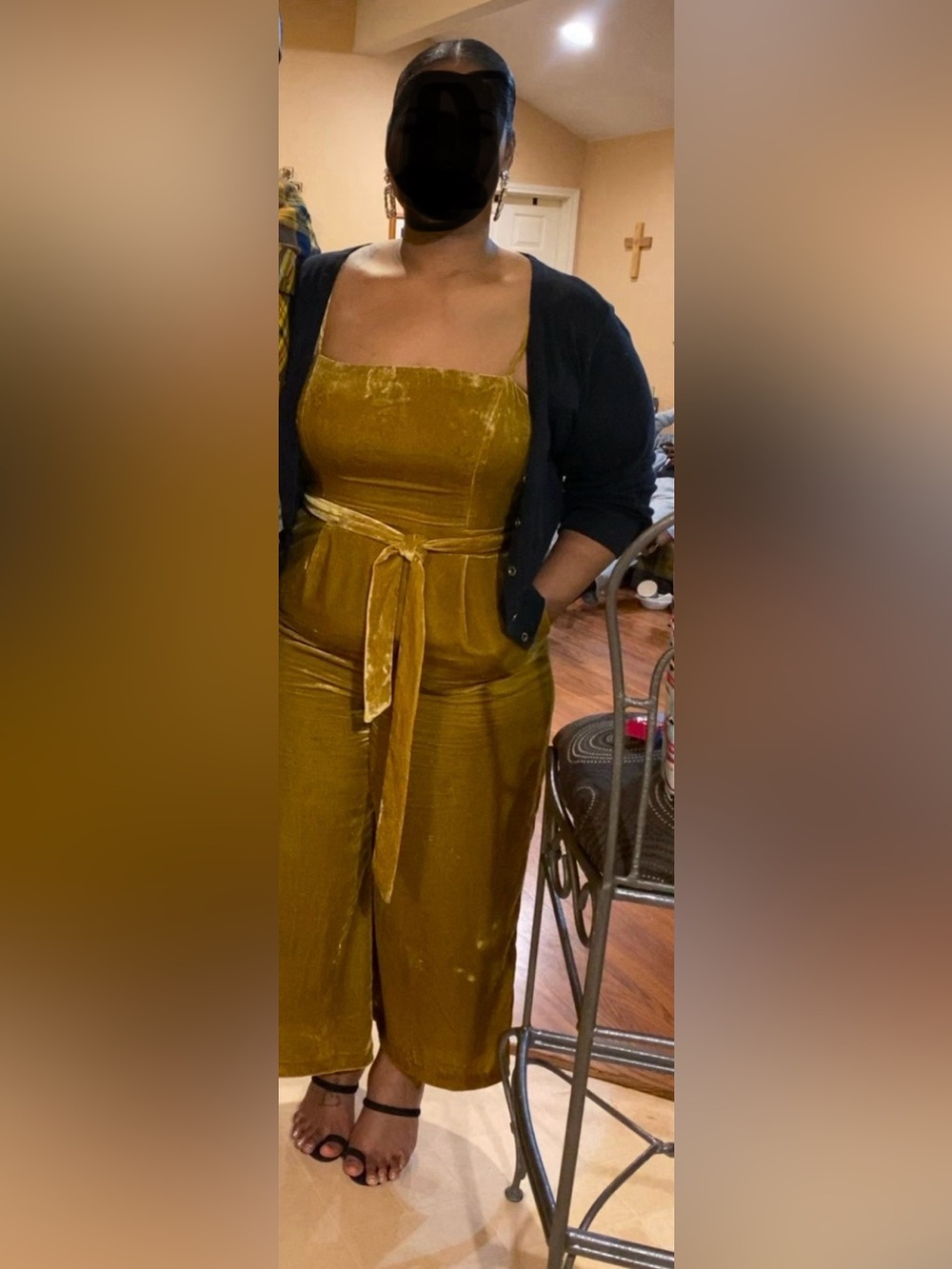 J crew velvet yellow jumpsuit size 12 - Picture 10 of 10
